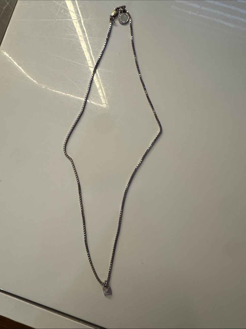 Marc by Marc Jacobs Sterling Silver Cube Pendant Necklace